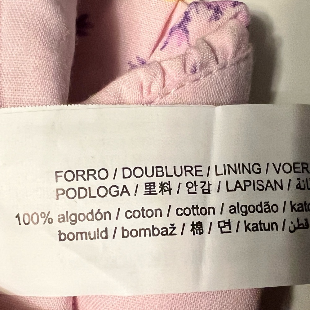 Zara Floral Print Bralette Crop Top Bustier Pink NWT small spaghetti straps - Picture 7 of 10